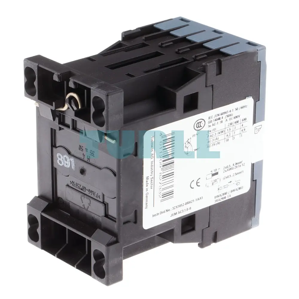 Siemens 3RT2015-2AB02 Power Contactor 7A, 3kW, 24V AC, 1NC Auxiliary, Spring-Loaded Terminal, Size S00 Original Brand New 5 Siemens 3RT2015-2AB02 Power Contactor 7A, 3kW, 24V AC, 1NC Auxiliary, Spring-Loaded Terminal, Size S00