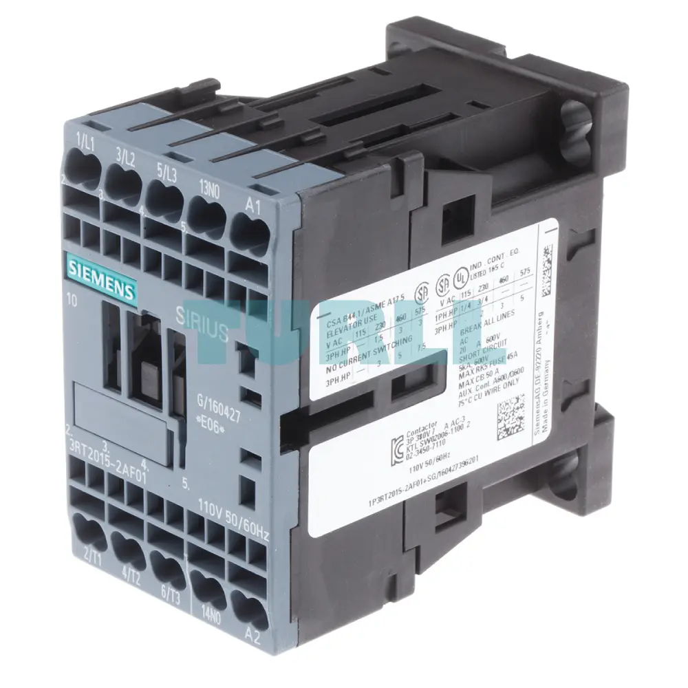 Siemens 3RT2015-2AF01 SIRIUS Power Contactor, 7A, 3kW, 110V AC Coil, 1 NO, Spring-Loaded Original Brand New 3 Siemens 3RT2015-2AF01 SIRIUS Power Contactor, 7A, 3kW, 110V AC Coil, 1 NO, Spring-Loaded