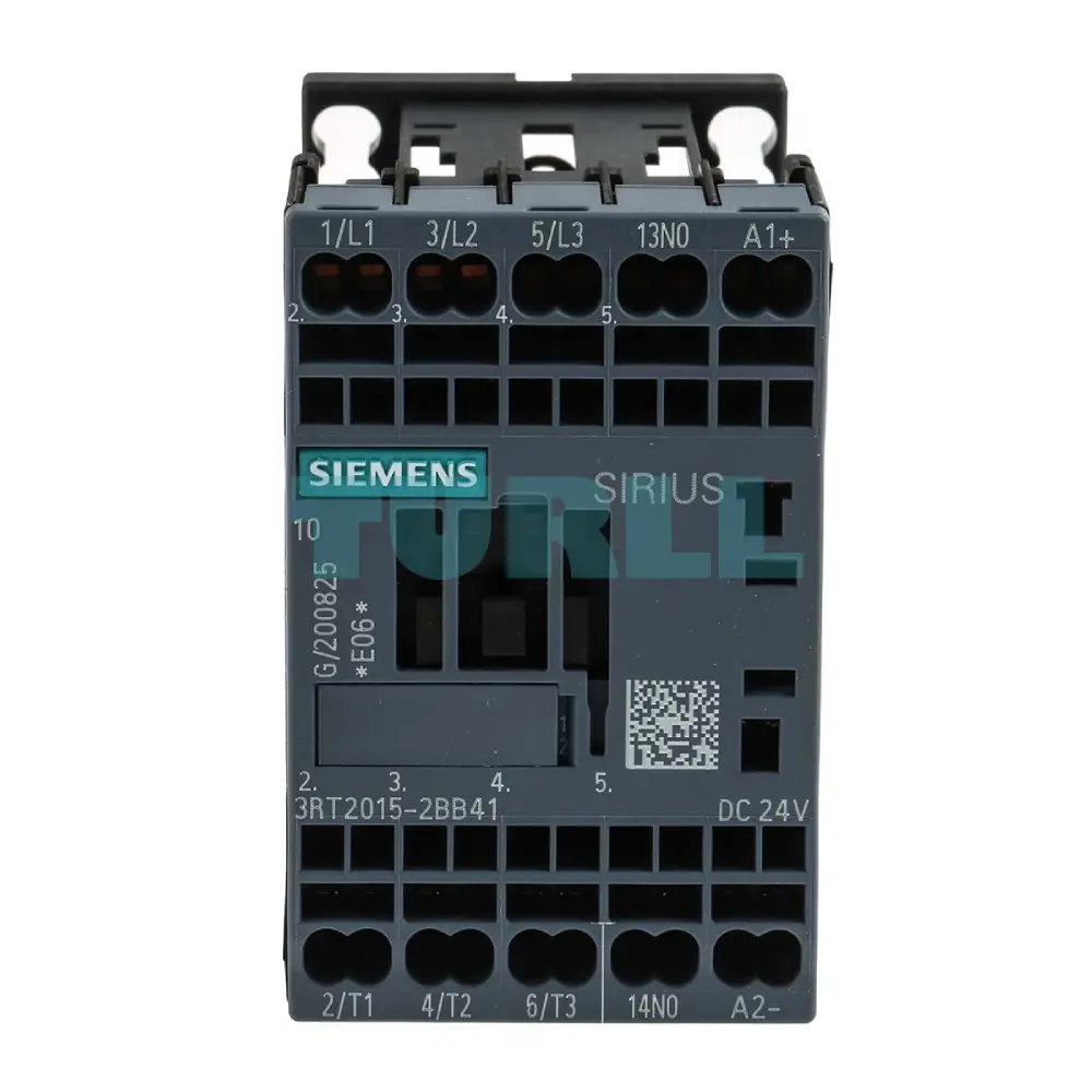 Siemens 3RT2015-2BB41 Power Contactor, 3-Pole, 7A, 3kW, 24V DC, AC-3/AC-3e, S00 Size Original Brand New 1 Siemens 3RT2015-2BB41 Power Contactor, 3-Pole, 7A, 3kW, 24V DC, AC-3/AC-3e, S00 Size