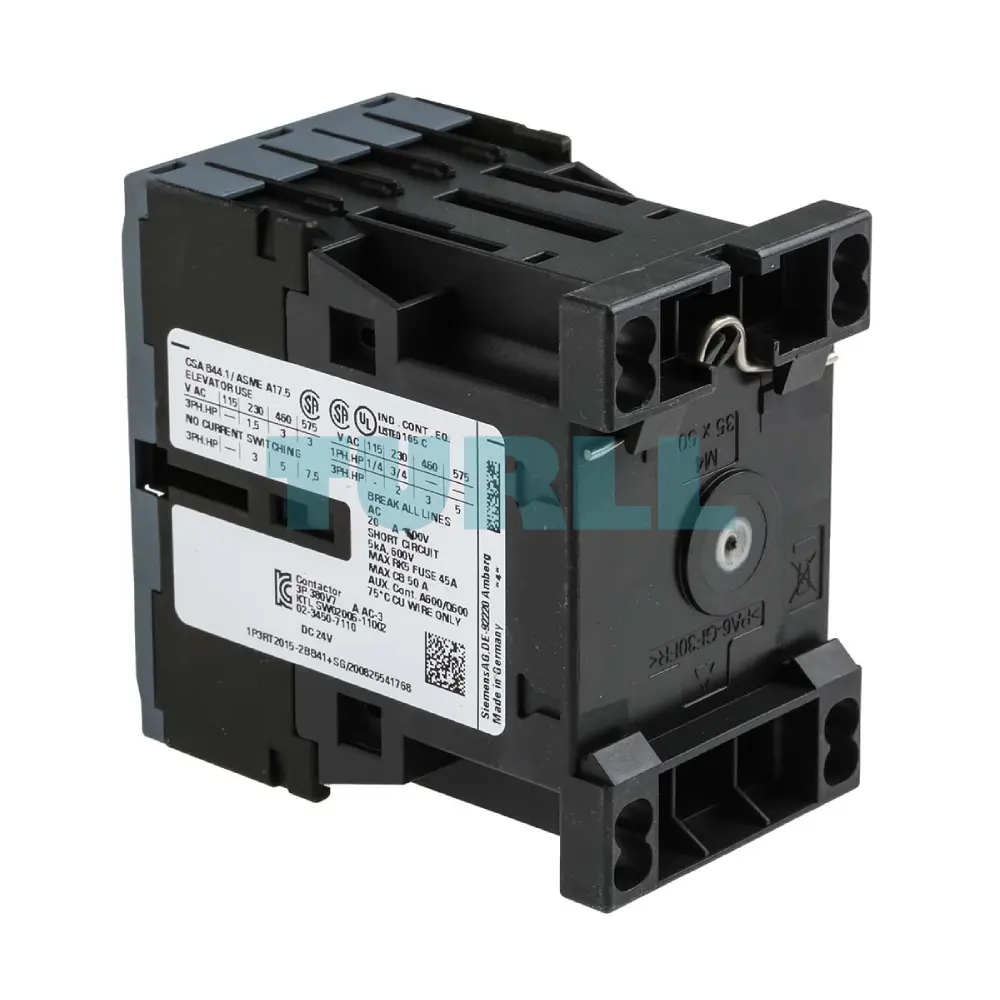 Siemens 3RT2015-2BB41 Power Contactor, 3-Pole, 7A, 3kW, 24V DC, AC-3/AC-3e, S00 Size Original Brand New 2 Siemens 3RT2015-2BB41 Power Contactor, 3-Pole, 7A, 3kW, 24V DC, AC-3/AC-3e, S00 Size
