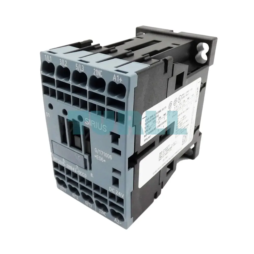 Siemens 3RT2015-2BB42-0CC0 Power Contactor 7A, 3kW, 24V DC, 1NC Auxiliary Contact, Spring-Loaded Terminal Original Brand New 6 Siemens 3RT2015-2BB42-0CC0 Power Contactor 7A, 3kW, 24V DC, 1NC Auxiliary Contact, Spring-Loaded Terminal