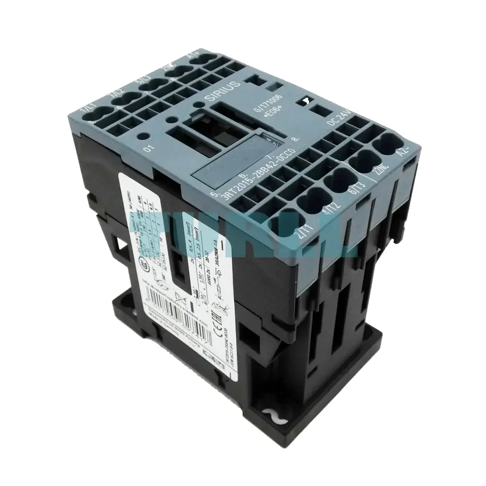 Siemens 3RT2015-2BB42-0CC0 Power Contactor 7A, 3kW, 24V DC, 1NC Auxiliary Contact, Spring-Loaded Terminal Original Brand New 3 Siemens 3RT2015-2BB42-0CC0 Power Contactor 7A, 3kW, 24V DC, 1NC Auxiliary Contact, Spring-Loaded Terminal