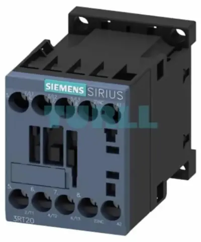 Siemens SIRIUS 3RT2016-1AN22 Power Contactor 9A, 4kW, 220V AC, Size S00 with 1NC Auxiliary Contact
