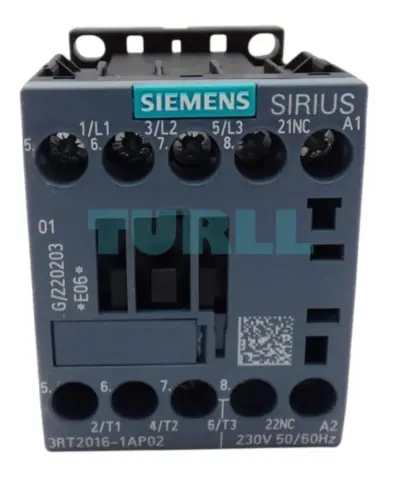 Siemens 3RT2016-1AP02 Power Contactor 3-Pole, 9A, 4kW, 230V AC, S00