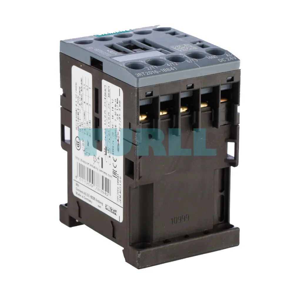 Siemens 3RT2016-1BB41 Power Contactor 9A, 4kW, 24V DC, 3-Pole, S00 Size Original Brand New 3 Siemens 3RT2016-1BB41 Power Contactor 9A, 4kW, 24V DC, 3-Pole, S00 Size
