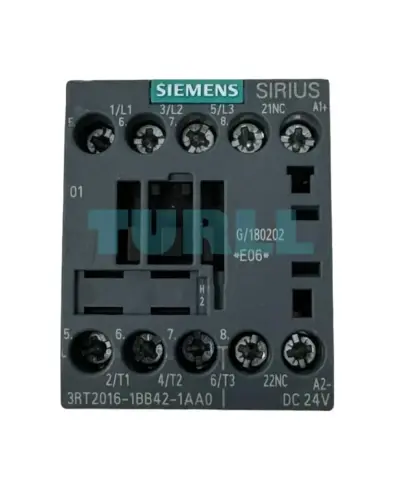 Siemens SIRIUS 3RT2016-1BB42-1AA0 Power Contactor, 9A, 4kW, 24V DC, 1NC Auxiliary Contact