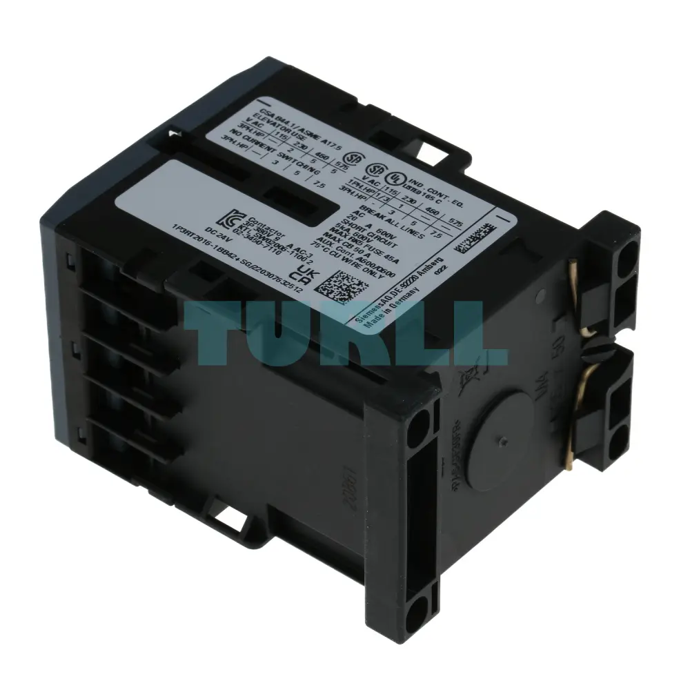Siemens 3RT2016-1BB42 Power Contactor 9A, AC-3, 24V DC Coil, 3-Pole, S00 Original Brand New 2 Siemens 3RT2016-1BB42 Power Contactor 9A, AC-3, 24V DC Coil, 3-Pole, S00