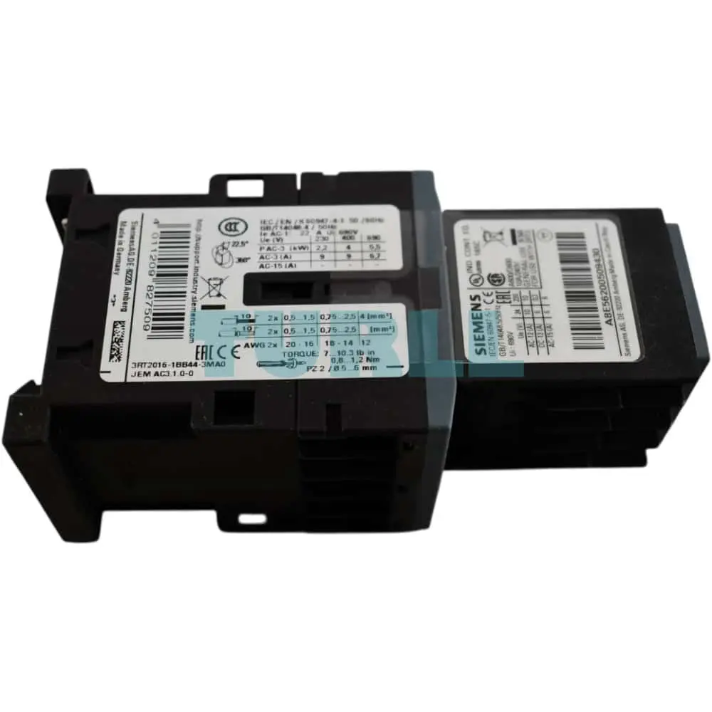 Siemens 3RT2016-1BB44 SIRIUS Power Contactor, 9A, 4kW, 24V DC, 1 NC Auxiliary Contact Original Brand New 5 Siemens 3RT2016-1BB44 SIRIUS Power Contactor, 9A, 4kW, 24V DC, 1 NC Auxiliary Contact