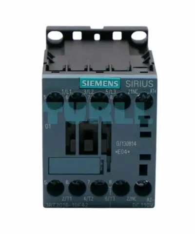 Siemens 3RT2016-1BF42 Power Contactor 9A, 4kW, 110V DC Coil, 3-Pole, 1NC Aux, S00 Size