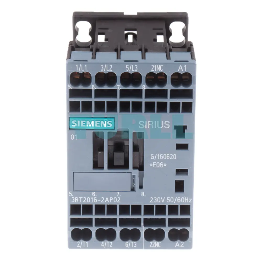 Siemens 3RT2016-2AP02 Power Contactor 9A, 4kW, 3-Pole, 230V AC, S00 Size Original Brand New 1 Siemens 3RT2016-2AP02 Power Contactor 9A, 4kW, 3-Pole, 230V AC, S00 Size