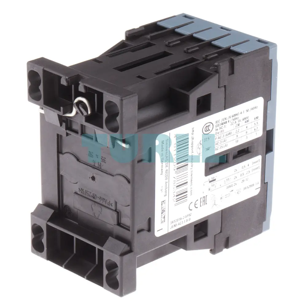 Siemens 3RT2016-2AP02 Power Contactor 9A, 4kW, 3-Pole, 230V AC, S00 Size Original Brand New 3 Siemens 3RT2016-2AP02 Power Contactor 9A, 4kW, 3-Pole, 230V AC, S00 Size
