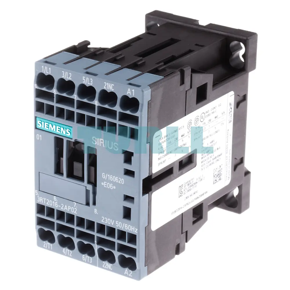 Siemens 3RT2016-2AP02 Power Contactor 9A, 4kW, 3-Pole, 230V AC, S00 Size Original Brand New 2 Siemens 3RT2016-2AP02 Power Contactor 9A, 4kW, 3-Pole, 230V AC, S00 Size