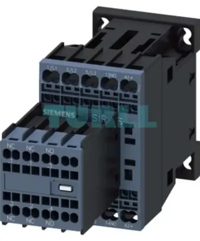 Siemens 3RT2016-2BB44 SIRIUS Power Contactor, 24V DC, 9A, 4kW, 2 NO + 2 NC Aux Contacts, S00 Size