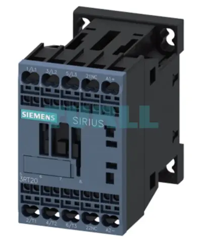 Siemens 3RT2016-2BE42 Power Contactor 9 A, 4 kW, 3-Pole, 60 V DC Coil, 1 NC Contact, S00