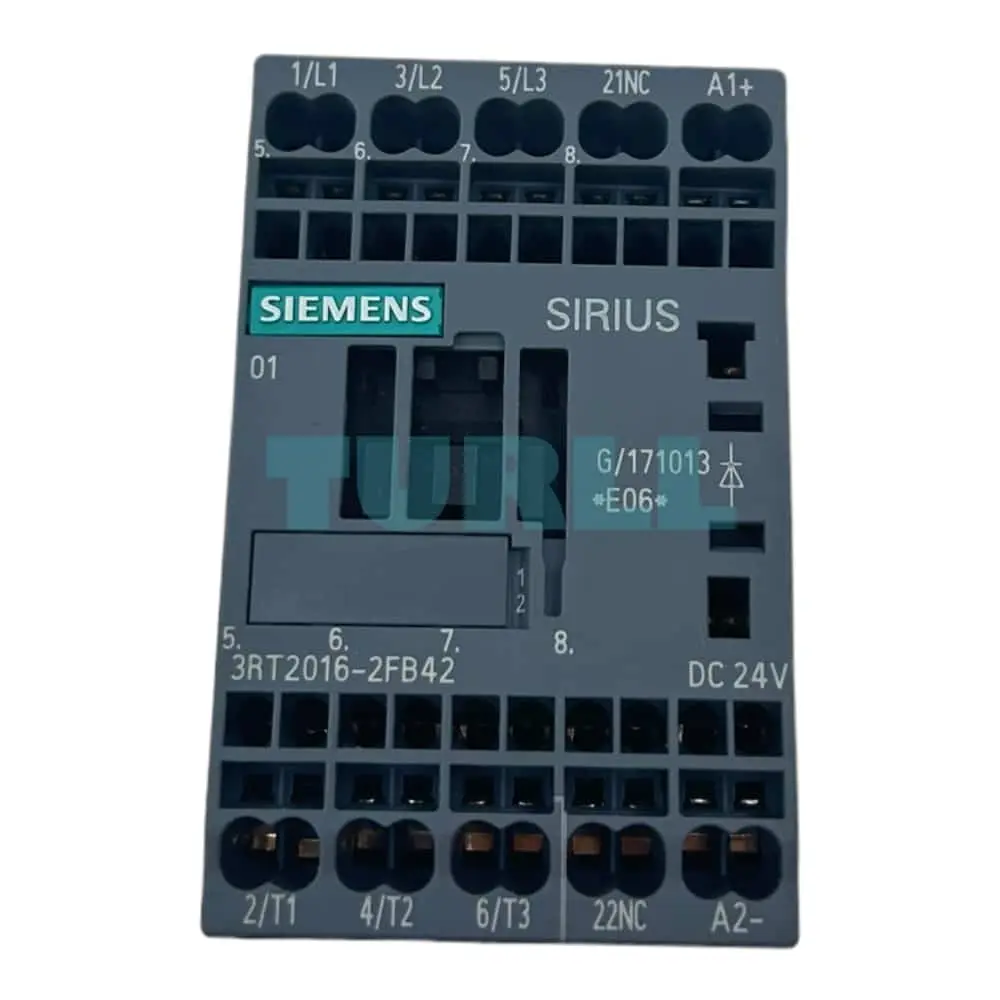 Siemens 3RT2016-2FB42 SIRIUS Power Contactor, Size S00, 9A, 4kW, 24V DC, Spring-Loaded Terminals Original Brand New 1 Siemens 3RT2016-2FB42 SIRIUS Power Contactor, Size S00, 9A, 4kW, 24V DC, Spring-Loaded Terminals