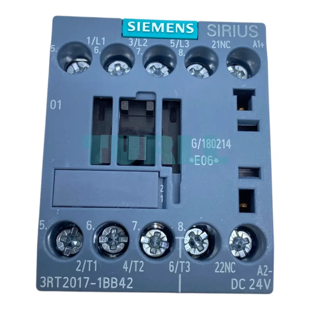 Siemens 3RT2017-1BB42 Power Contactor 12A, 3-Pole, 24V DC, 5.5kW/400V
