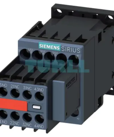 Siemens 3RT2017-1CK64-3MA0 Power Contactor, 12A, 5.5kW, 110/120V AC, 2 NO + 2 NC, Size S00