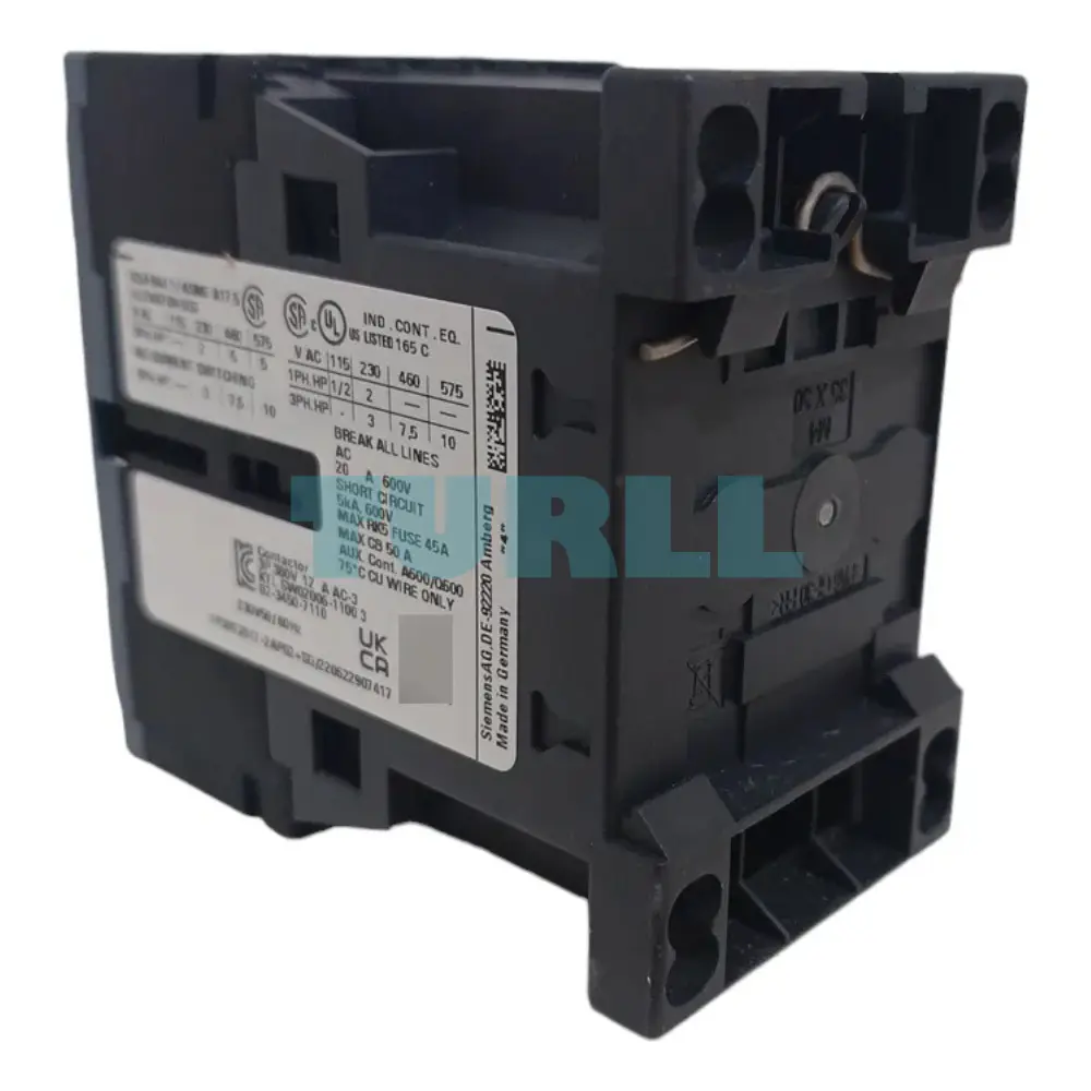 Siemens 3RT2017-2AP02 Power Contactor 12A, 5.5kW, 3-Pole, 230V AC, Size S00 Original Brand New 4 Siemens 3RT2017-2AP02 Power Contactor 12A, 5.5kW, 3-Pole, 230V AC, Size S00