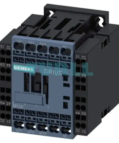Siemens SIRIUS 3RT2017-2FF48-0KT1 Power Contactor - 12A, 5.5kW, 110V DC, 2 NO + 3 NC, Spring-Loaded Terminal