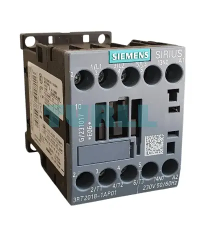 Siemens 3RT2018-1AP01 Power Contactor 16A, AC-3e, 7.5kW, 3-Pole, 230V AC Coil