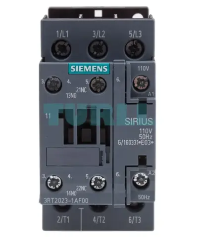 Siemens 3RT2023-1AF00 Power Contactor 9A, 4kW, 110V AC, Size S0