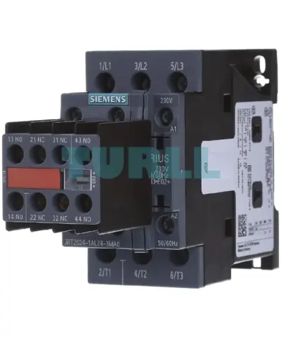 Siemens SIRIUS 3RT2024-1AL24-3MA0 Power Contactor 12A, 5.5kW, 230V AC, 2NO+2NC, Size S0