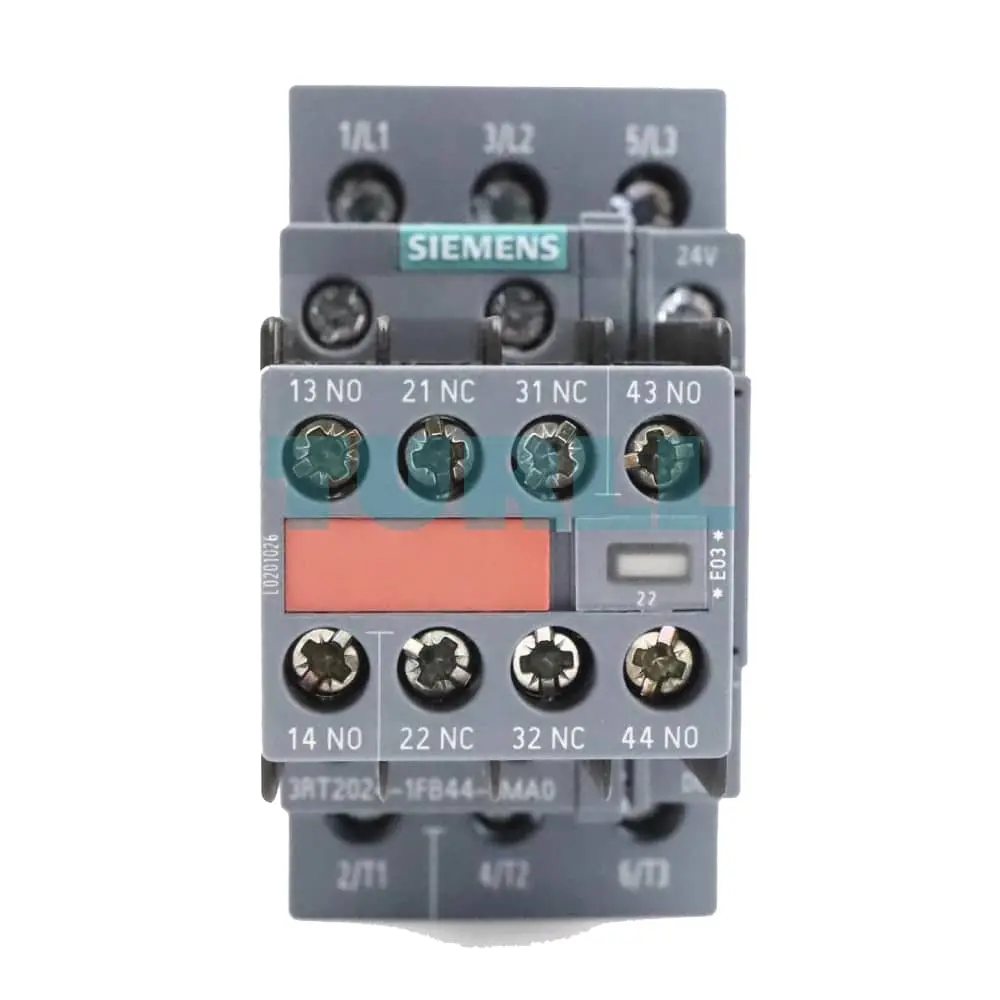 Siemens SIRIUS 3RT2024-1FB44-3MA0 Power Contactor, 12A, 5.5kW, 24V DC, S0 Size, 2NO+2NC Original Brand New 1 Siemens SIRIUS 3RT2024-1FB44-3MA0 Power Contactor, 12A, 5.5kW, 24V DC, S0 Size, 2NO+2NC