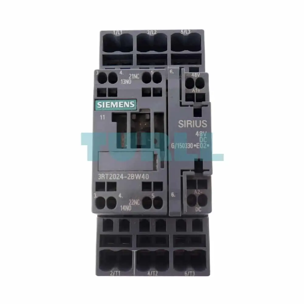 Siemens 3RT2024-2BW40 SIRIUS Power Contactor, 12A, 5.5kW, 48V DC Coil, Size S0 Original Brand New 1 Siemens 3RT2024-2BW40 SIRIUS Power Contactor, 12A, 5.5kW, 48V DC Coil, Size S0