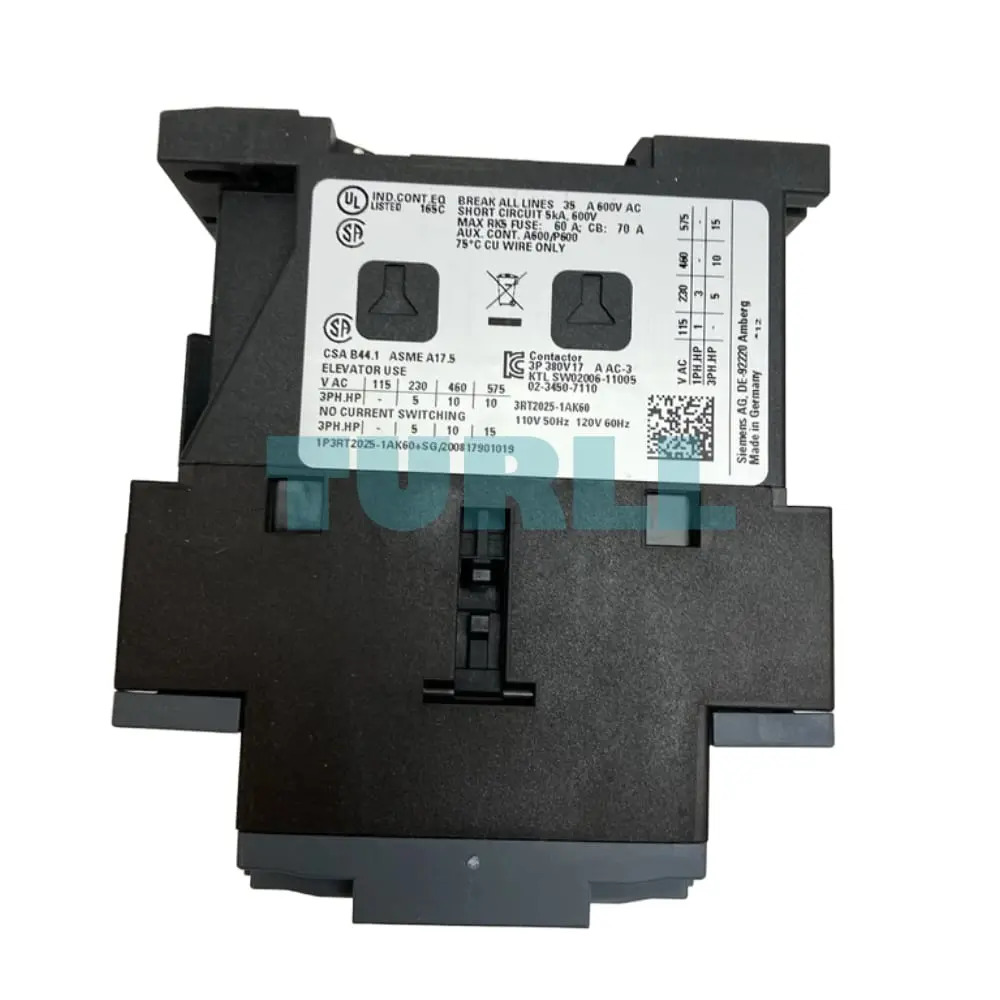 Siemens 3RT2025-1AK60 SIRIUS Power Contactor 17A, 7.5kW, 110/120V AC, S0 Size Original Brand New 5 Siemens 3RT2025-1AK60 SIRIUS Power Contactor 17A, 7.5kW, 110/120V AC, S0 Size