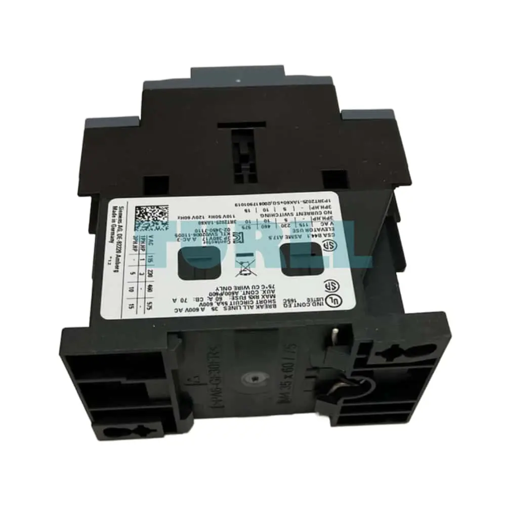 Siemens 3RT2025-1AK60 SIRIUS Power Contactor 17A, 7.5kW, 110/120V AC, S0 Size Original Brand New 4 Siemens 3RT2025-1AK60 SIRIUS Power Contactor 17A, 7.5kW, 110/120V AC, S0 Size
