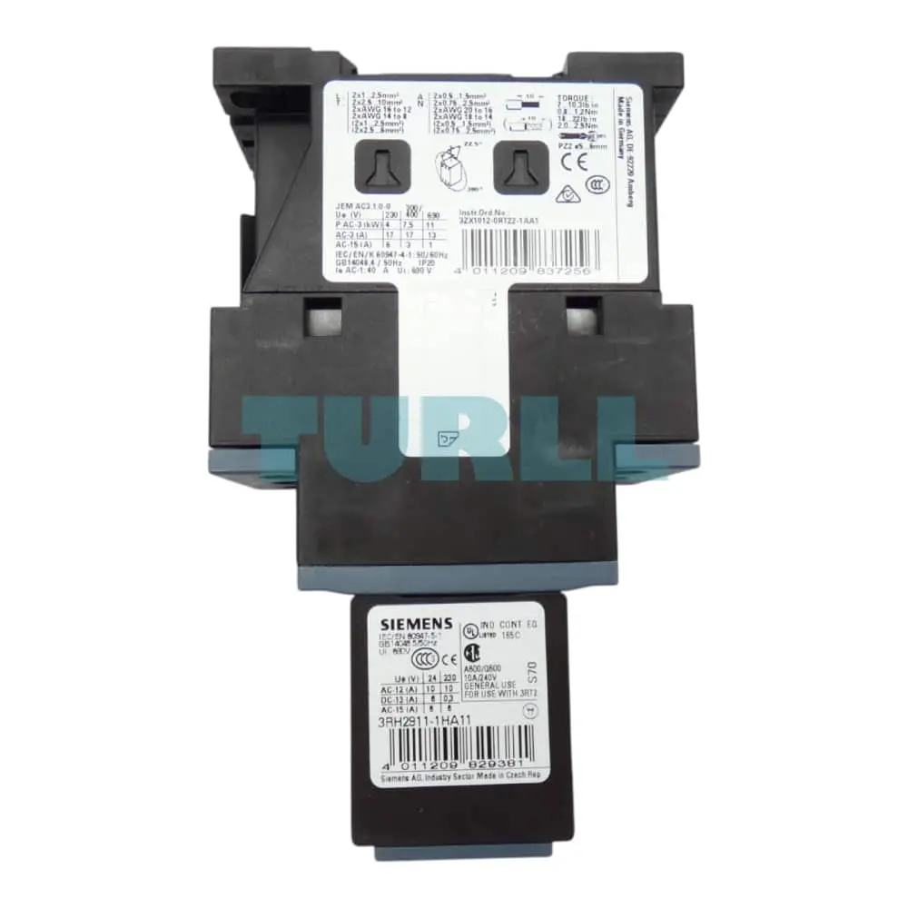 Siemens 3RT2025-1AP04 Power Contactor 17A, 7.5kW, 230V AC, 2NO+2NC, Screw Terminal, Size S0 Original Brand New 4 Siemens 3RT2025-1AP04 Power Contactor 17A, 7.5kW, 230V AC, 2NO+2NC, Screw Terminal, Size S0