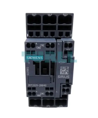 Siemens 3RT2025-2BB40 Power Contactor 3-Pole, 17A, 7.5kW, 24V DC, AC-3
