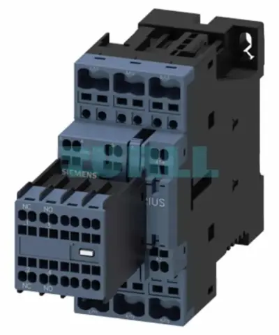 Siemens SIRIUS 3RT2025-2BF44 Power Contactor 17A, 7.5kW, 110V DC Coil with 2NO+2NC Aux Contacts, Spring-Loaded