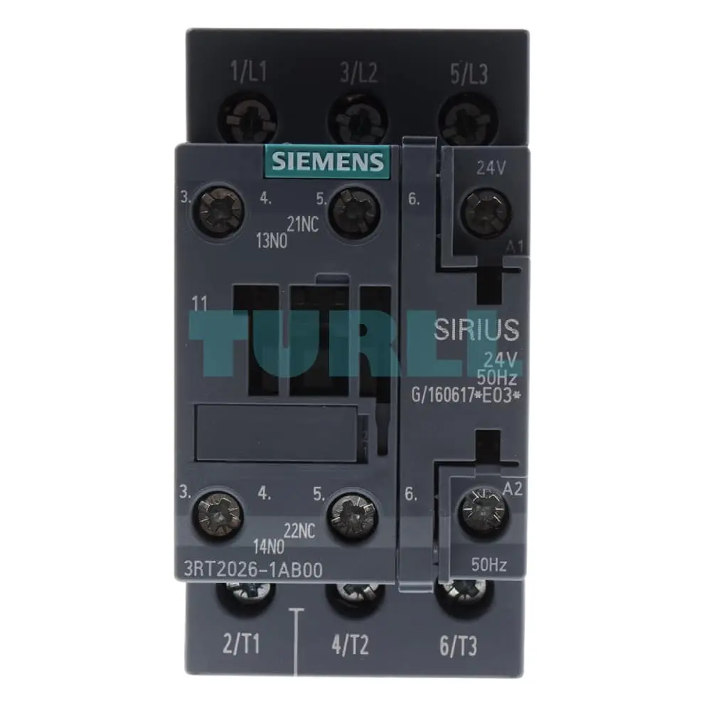Siemens 3RT2026-1AB00 SIRIUS Power Contactor 25A, 11kW, 24V AC Control, Size S0 Original Brand New 1 Siemens 3RT2026-1AB00 SIRIUS Power Contactor 25A, 11kW, 24V AC Control, Size S0