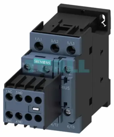 Siemens SIRIUS 3RT2026-1AD04 Power Contactor 25A, 11kW, 42V AC, 2NO+2NC Aux Contacts