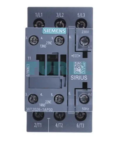 Siemens 3RT2026-1AP00 Power Contactor 25A, 3-Pole, 11kW/400V, AC-3e/AC-3