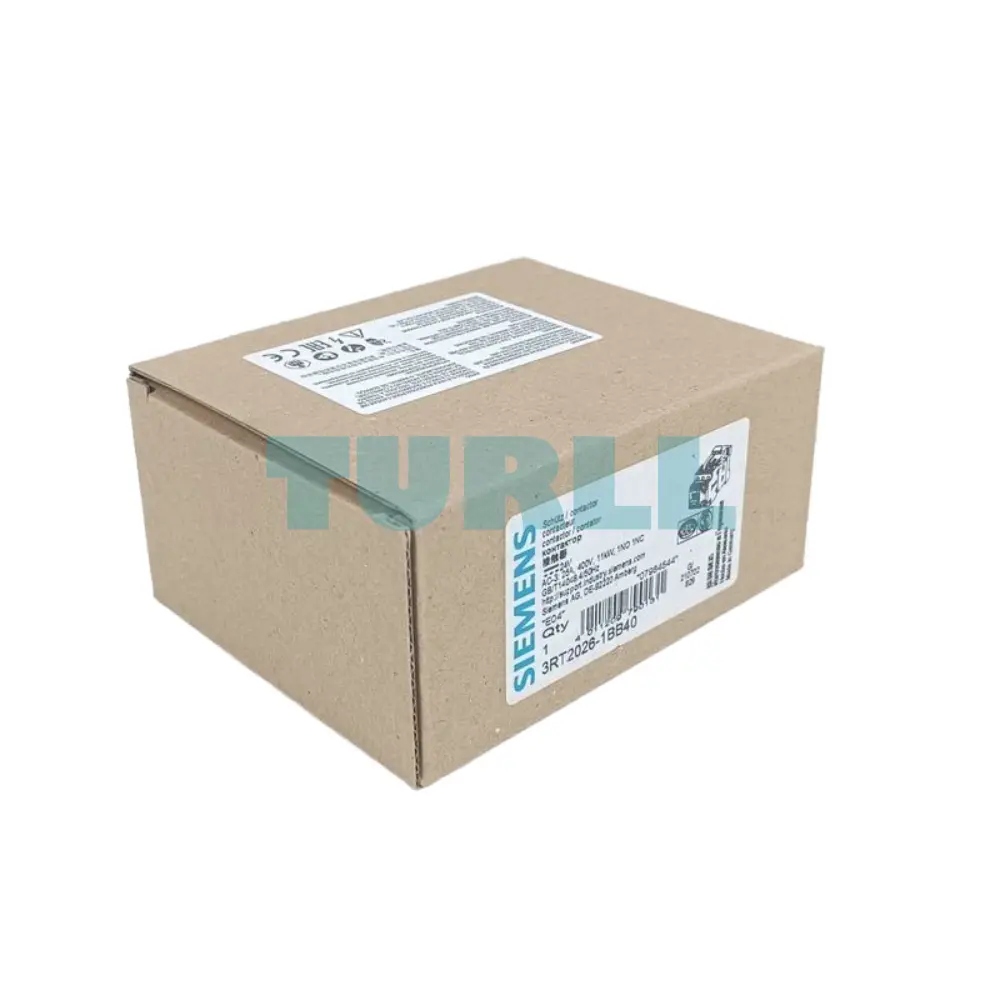 Siemens 3RT2026-1BB40 Power Contactor 25A, 11kW, 3-Pole, 24V DC, 1NO+1NC, S0 Size Original Brand New 2 Siemens 3RT2026-1BB40 Power Contactor 25A, 11kW, 3-Pole, 24V DC, 1NO+1NC, S0 Size