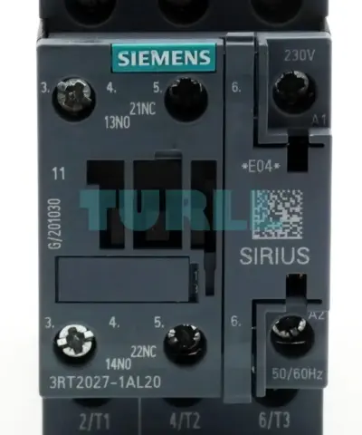 Siemens 3RT2027-1AL20 SIRIUS Power Contactor AC-3e/AC-3, 32A, 15kW, 230V AC Coil, Size S0
