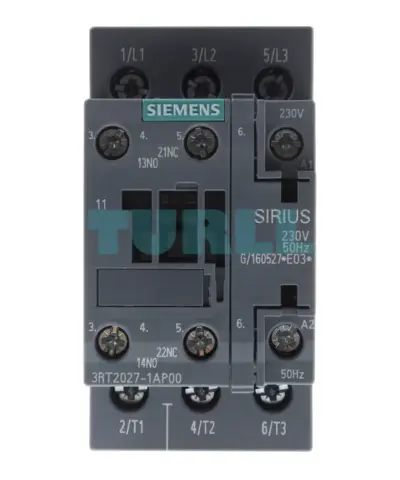 Siemens 3RT2027-1AP00 Power Contactor 32A, 3-Pole, 230V AC, 15kW