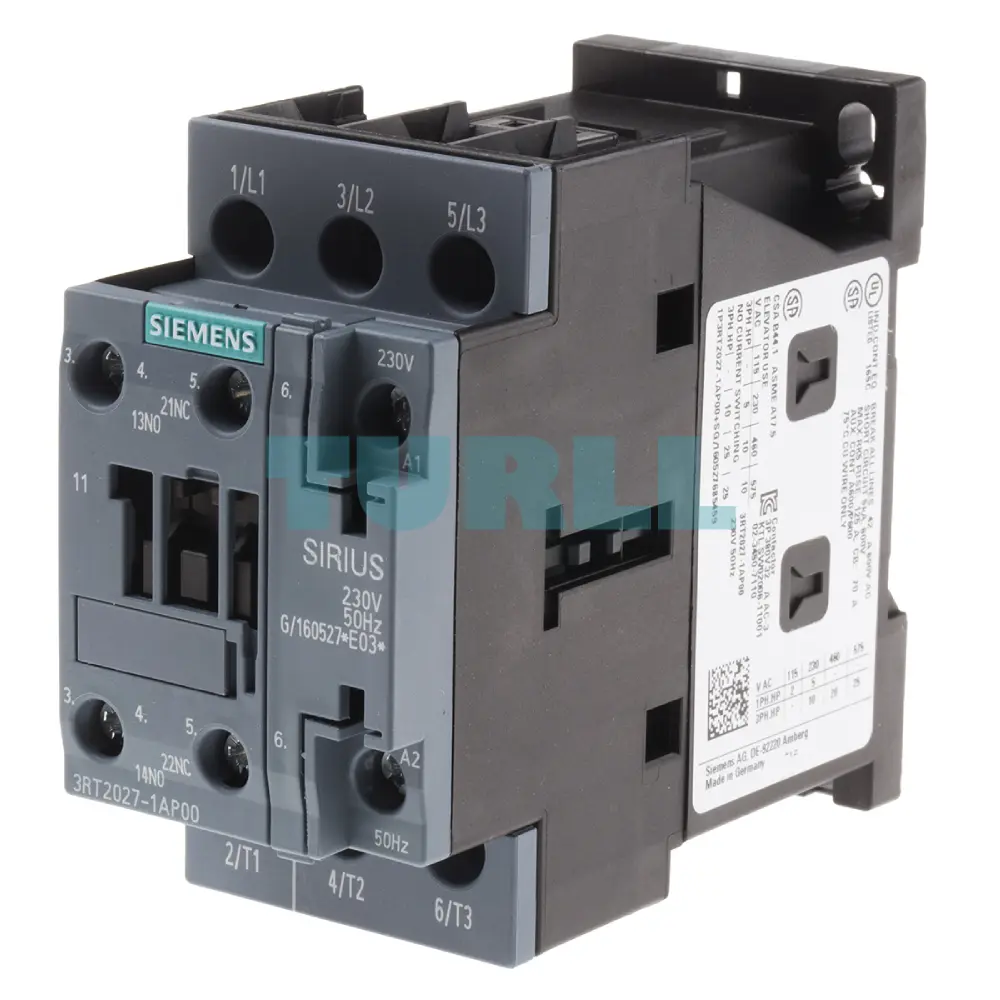 Siemens 3RT2027-1AP00 Power Contactor 32A, 3-Pole, 230V AC, 15kW Original Brand New 2 Siemens 3RT2027-1AP00 Power Contactor 32A, 3-Pole, 230V AC, 15kW