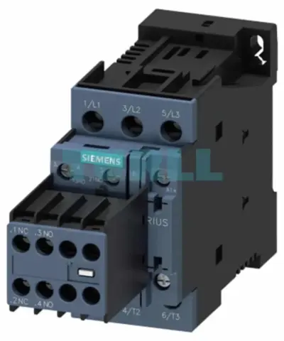 Siemens 3RT2027-1BB44 Power Contactor 32A, 15kW, 24V DC, S0 Size, 2 NO + 2 NC Aux Contact