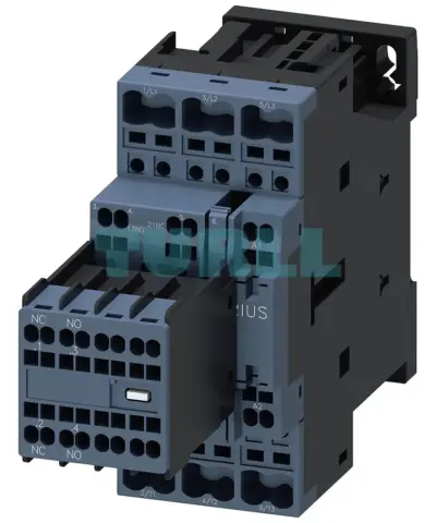 Siemens 3RT2027-2AV04 SIRIUS Power Contactor 3-Pole, 32A, 15kW, 400V AC, S0 Size, Spring-Loaded Terminal