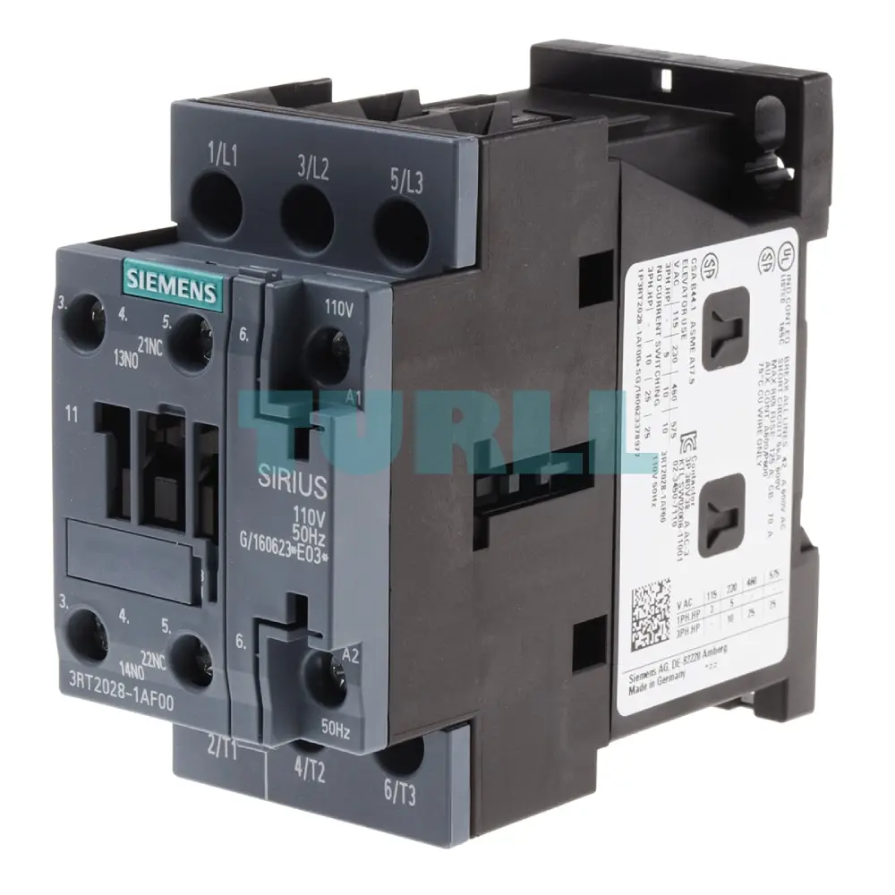 Siemens 3RT2028-1AF00 Power Contactor 38A, 18.5kW (400V), 110V AC Coil, S0 Size Original Brand New 3 Siemens 3RT2028-1AF00 Power Contactor 38A, 18.5kW (400V), 110V AC Coil, S0 Size