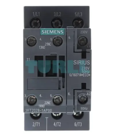 Siemens 3RT2028-1AP00 Power Contactor 38A, 18.5 kW, 3-Pole, 230V AC
