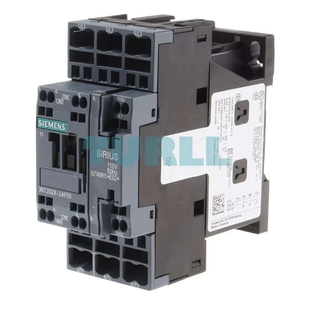 Siemens 3RT2028-2AF00 SIRIUS 3RT2 Power Contactor, 38A, 18.5kW, 110V AC Coil, Spring-Loaded Original Brand New 4 Siemens 3RT2028-2AF00 SIRIUS 3RT2 Power Contactor, 38A, 18.5kW, 110V AC Coil, Spring-Loaded