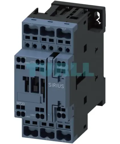 Siemens 3RT2028-2AV00 SIRIUS Power Contactor, Size S0, 38A, 18.5kW, 400V AC, with Spring-Loaded Terminals