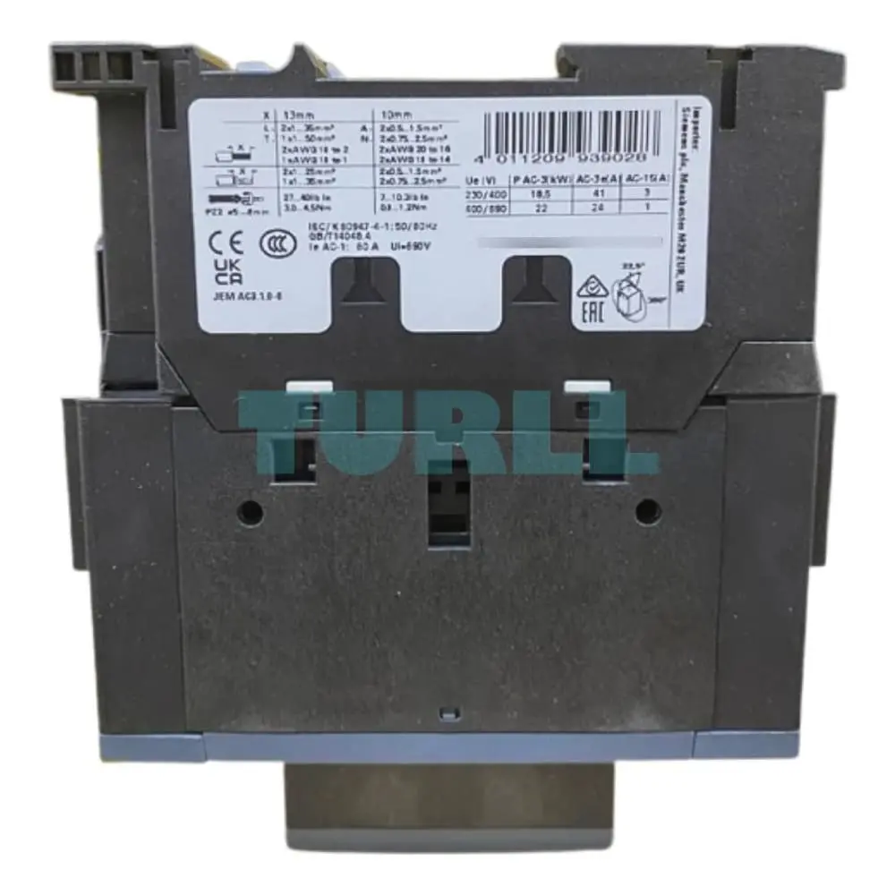 Siemens 3RT2035-1AC20 Power Contactor 41A, 18.5kW, 24V AC, Size S2 Original Brand New 2 Siemens 3RT2035-1AC20 Power Contactor 41A, 18.5kW, 24V AC, Size S2