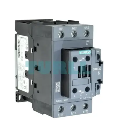 Siemens 3RT2035-1KB40 Power Contactor AC-3e/AC-3, 41A, 18.5kW, 24V DC, S2 Frame