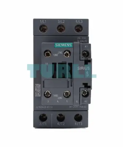 Siemens 3RT2035-1NB30 SIRIUS S2 Power Contactor 41 A, 18.5 kW, AC/DC Coil, Integrated Varistor
