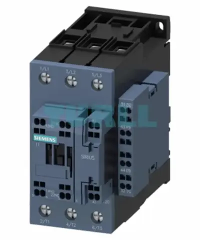 Siemens SIRIUS 3RT2035-3AP06 Power Contactor AC-3e/AC-3, 41A, 230V AC, S2 Frame, 2NO+2NC Aux Contact